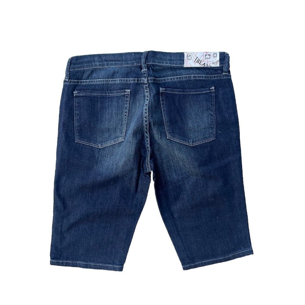 Blank NYC Women’s Blue Denim Bermuda Shorts Size 31 Cropped Mid Rise Stretch NWT - Picture 9 of 10